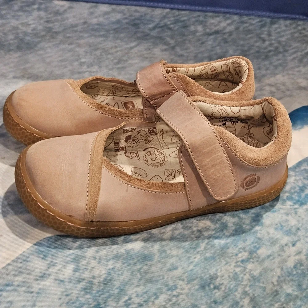 Livie & Luca Mary Jane Shoes Girls Size 13 Pink Leather Hook Loop